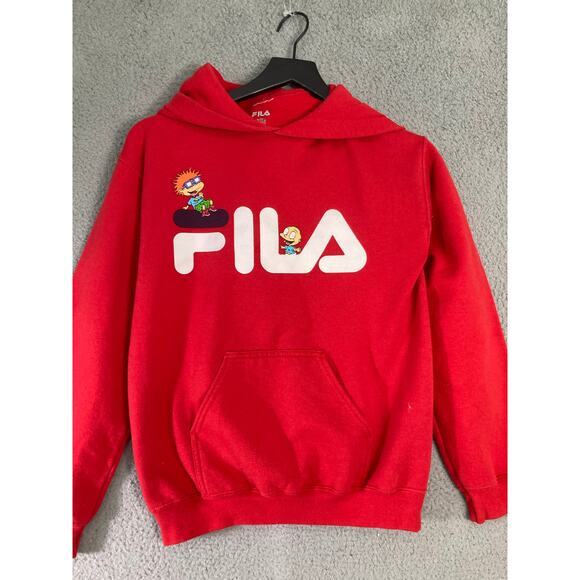 FILA x Rugrats‎ Men's Red Graphic Hoodie Size S Pullover Pocket - Picture 4 of 11